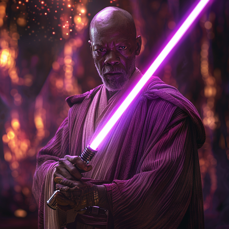 Mace Windu: Le Guerrier de la Lumière et la Singularité de Son Sabre Laser Violet